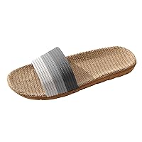 Mens Size 12 Slippers Wide Men Couples Slip On Stripe Flat Slides Indoor Home Slippers Fashion Sock Slippers Men