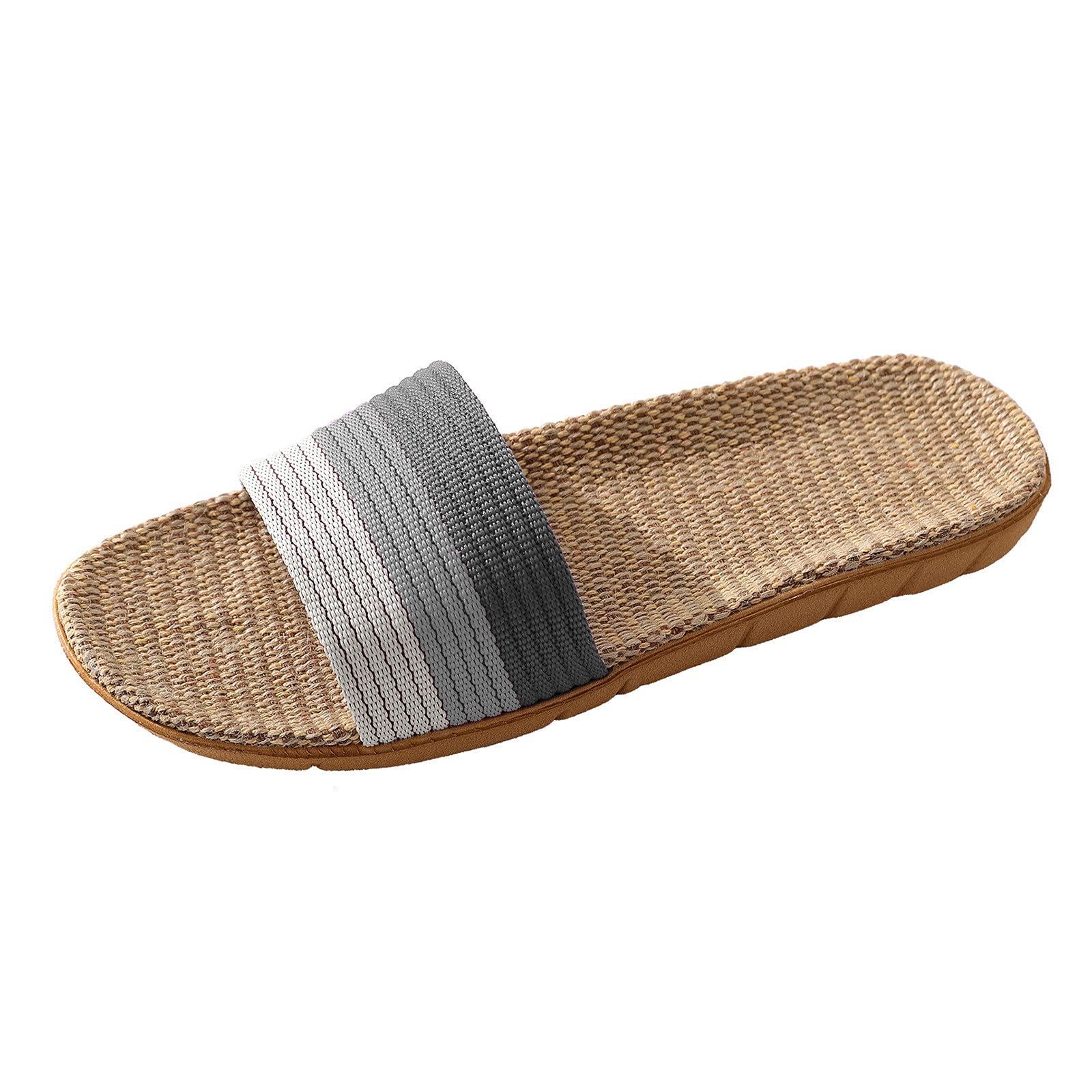 Mens Slippers 12 New Stripe Flat Slides Indoor Home Slippers Causal Fashion Comfortable Beach Men Bed Slippers