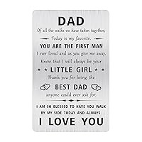 Father of the Bride Gifts - Dad Wedding Gift from Daughter, Wedding Keepsake Wallet Card for Bride's Father