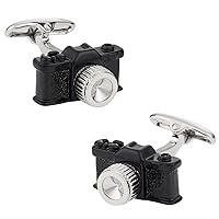 Black Camera Photographer Cufflinks with Presentation Gift Box Perfecct for Travel - Great from Groomsmen for Wedding