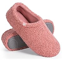 VeraCosy Women's Fuzzy Teddy Memory Foam Slippers, Lightweight Bedroom House Shoes