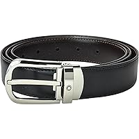 Montblanc Horseshoe Buckle Black/Brown 30 mm Reversible Leather Belt 114412