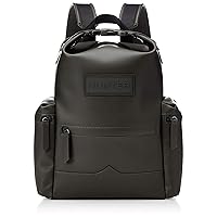 Hunter UBB7019LRS-DOV-One Original Top Clip Medium Rubber Coated Leather Backpack, Khaki