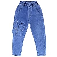 Peacolate 3-8Years Boys Jeans Pocket Cotton Soft Denim Pants
