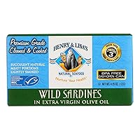 Wild Sardines In Extra Virgin Olive Oil, 4.25 Oz (Pack Of 12)
