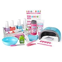 Love Your Look Pretend Nail Care Play Set – 20 Pieces for Mess-Free Play Mani-Pedis (DOES NOT CONTAIN REAL COSMETICS) , Pink
