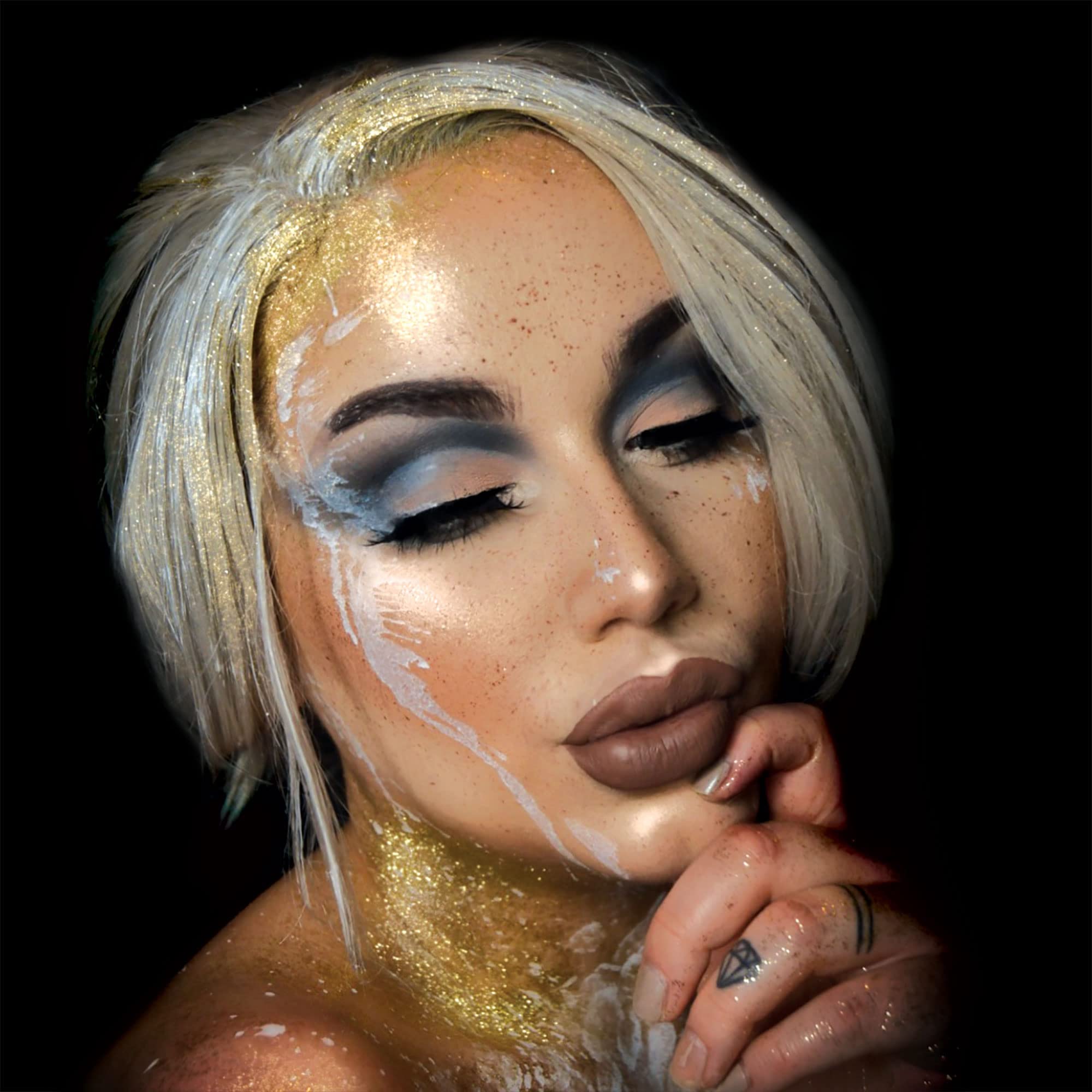 Mehron Makeup Hair and Body GlitterSpray (1 oz) (Gold)