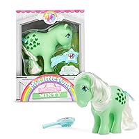 My Little Pony, 40th Anniversary 4-Inch Minty, Original 1983 Collection, Long, Brushable Mane and Tail, Action Figure, Great for Kids, Toddlers, Girls, Ages 4+
