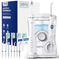 All-in-One Water Flosser & Ultrasonic Toothbrush Combo -Electric Water Toothbrush w/ 7 Jet Tips & 4 Brush Heads for Whitening-Ultimate Power Electric Flosser for Superior Dental Care