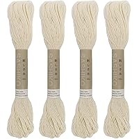 Olympus Sashiko Thread 20m(21.8yds) 4skeins Set (Colour Natural) 100% Cotton