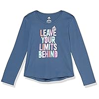 Girls' Long Sleeve Cotton Scoop Neck Graphic T-Shirt
