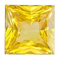 Yellow Sapphire Square Cut Loose Gemstone 3 mm To 14 mm Size Sparkling Gemstone