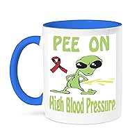 3dRose Super Funny Peeing Alien Supporting Causes For High Blood Pressure - Mugs (mug_120696_6)
