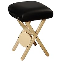 Master Massage Wooden Portable Folding Massage Stool- Lightweight Wood Foldable Tattoo Stool-Portable Tattoo Stool-Mobile Chair Seat Easy to Carry