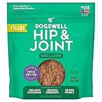 100% Grilled Meat Dog Treats, Made in The USA with Glucosamine, Chondroitin & New Zealand Green Mussel for Healthy Hips, 20 oz Duck
