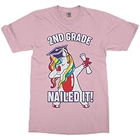 Dabbing Rainbow Unicorn 2nd Grade Graduation Nailed It Youth T-Shirt