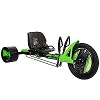 Huffy Green Machine 16-inch Drift Trike, Sleek Ergonomic Design, Adjustable Seat, Drift Trike for Kids Age 5-8, Max Weight 80lbs, Coaster Brake