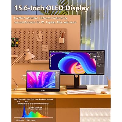 INNOCN 13.3 OLED Portable Monitor 1080P FHD USB C Laptop Monitor HDMI  Computer Display HDR Gaming Monitor w/Detachable Stand & Speakers, External
