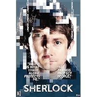 Culturenik Sherlock and Watson Faces (Sherlock Holmes) British Crime Drama TV Television Show Print (Unframed 24x36 Poster)