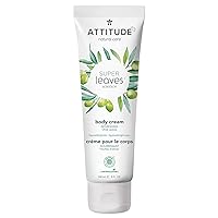 ATTITUDE Body Cream, EWG Verified, Dermatologically Tested, Plant- and Mineral-Based, Vegan Beauty Products, Nourishing, Olive Leaves, 8 Fl Oz