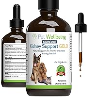 Pet Wellbeing Kidney Support Gold for Dogs & Cats - Vet-Formulated - Supports Healthy Kidney Function - Natural Herbal Supplement 4 oz (118 ml)