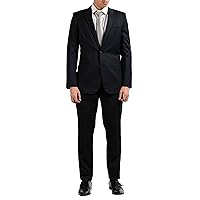 Saint Laurent Men's Charcoal Wool Silk Two Button Suit US 40 IT 50