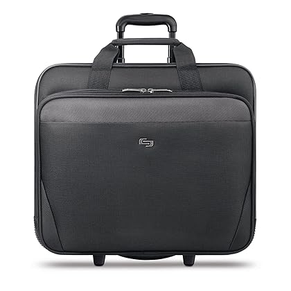 Solo New York Empire Rolling Laptop Bag. Rolling Briefcase for Women and Men. Fits Up to 17.3 Inch Laptop - Black, (CLS910-4)