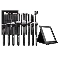 DUcare Professional Makeup Brushes Set+ Folding Mirror with Stand