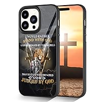 Stand with God Judged by God Jesus Judah Lion Warrior of Christ US Flag Phone Cover Compatible with Samsung S23 S22 S21 S20 FE A14 A54 A03S A53 A13 for iPhone 15 14 13 12 11 Pro Max Mini XR 8