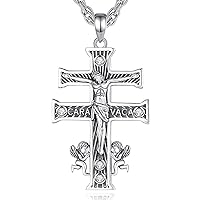 CELESTIA 925 Sterling Silver St. Michael/St. Christopher/St. Benedict/St. Gabriel/Virgin Mary/Jesus/Caravaca/Metatron/Seal of Seven Archangel Medals for Men Women Religious Gifts