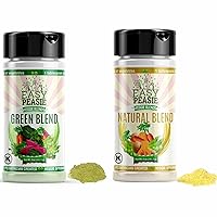 Easy Peasie Vegetable Powder for Kids and Picky Eaters, 100% Veggies | (Green and Natural Bundle, 5oz)