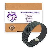 AcuBalance Snap Bracelet- Vertigo, Dizziness- Calming Stress Relief- Natural Sleep Aid- Pain Free Acupressure- Waterproof, Durable, 8+ Colors (Large 8, Army)