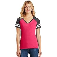 District Made Womens Game V-Neck Tee (DM476)
