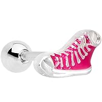 Body Candy 16G Womens 316L Stainless Steel High Top Sneaker Cartilage Earring Helix Tragus Jewelry 1/4