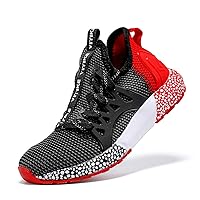 JMFCHI FASHION Boys Running Shoes Kids Sneakers Girls Athletic Tennis Shoe Breathable Lightweight Slip on Sports Knit Sock Sneaker High-top