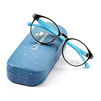Blue Light Blocking Glasses for Kids, Computer Gaming Glasses for Boys and Girls with Anti Glare & Eyestrain