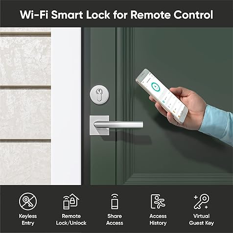 Wyze WiFi & Bluetooth Enabled Smart Door Lock, Wireless & Keyless Entry, works with Amazon Alexa & Google Assistant, Fits on Most Deadbolts, Includes Wyze Gateway - A Certified for Humans Device