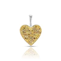 6.1 cts Pave Heart Shape Diamond Pendant, Love Diamond Pendant, Pendant diamond jewelry Pendant, 925 sterling silver Pendants For Gift