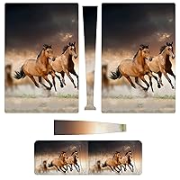 Running Horse at Sunset Decal Stickers Cover Skin Full Wrap FacePlate Stickers Compatible with P-S-5