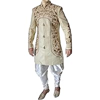 Mens Exclusive Beige Indo Western Suit Ready to Ship IN367Z