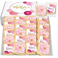 Mother's Day Cookies Party Favors bulk 24 Pack Gift INDIVIDUALLY WRAPPED For Mom Mother | Decorated Sugar Cookies Food Gift Basket