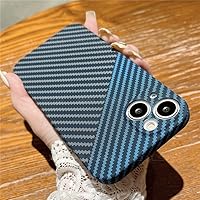 Luxury Ultra Thin Carbon Fiber Texture Matte Case for iPhone 14 13 11 12 Pro XS Max Mini XR 7 8 Plus SE Shockproof Hard PC Cover,Blue Gray,for iPhone 12 Pro
