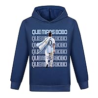Little Kids Lionel Messi Pullover Hoodies-Lightweight Sweatshirts with Hood for Boys Novelty Long Sleeve Tops