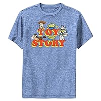 Disney Little, Big Pixar Story Toy Stack Boys Short Sleeve Tee Shirt