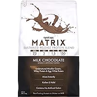 Syntrax Nutrition Matrix Protein Powder, Sustained-Release Protein Blend, Milk Chocolate, 5 lbs