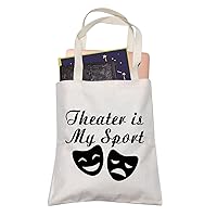 LEVLO Acting Inspired Gift Theatre Bags Theater Is My Sport Shopping Bags Tote Bags For Performance Actress Actors Director