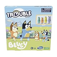 Hasbro Gaming Trouble: Bluey Edition Board Game for Kids, 2-4 Players, Race Bluey, Bingo, Bandit, or Chilli to The Finish, Ages 5 and Up (Amazon Exclusive)