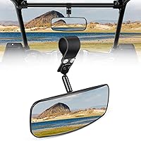 UTV Rear View Mirror 12inch Wide Clear Convex Center Mirror with 1.75