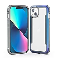 RAPTIC Shield Case for iPhone 13, iPhone 14 , Shockproof Protective, Clear, Military 10ft Drop Tested, Durable Aluminum Frame, Anti-Yellowing Technology Phone Case, Iridescent