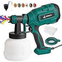Paint Sprayer, 700W HVLP Electric Spray Paint Gun, with 6 Copper Nozzles & 3 Patterns, Paint Sprayers for Home Interior and Exterior, Furniture, Fence, Walls, DIY Works, Ceiling WSG10A